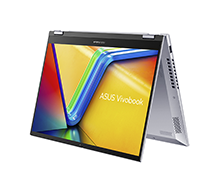 ASUS Vivobook 14 Flip TP3402VA-LZ118W : i9-13900H | 16GB RAM | 512GB SSD | Intel Iris Xe Graphics | 14 inch WUXGA Touch | Finger | Windows 11 | Silver