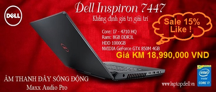 Dell Inspiron 7447  – Khẳng định sức mạnh giải trí